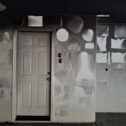 A smoke damage home.
